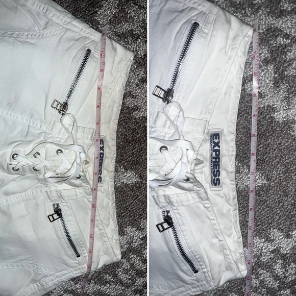 ⭐️Express⭐️Vintage White Pants, size 1/2⭐️ - Picture 10 of 17